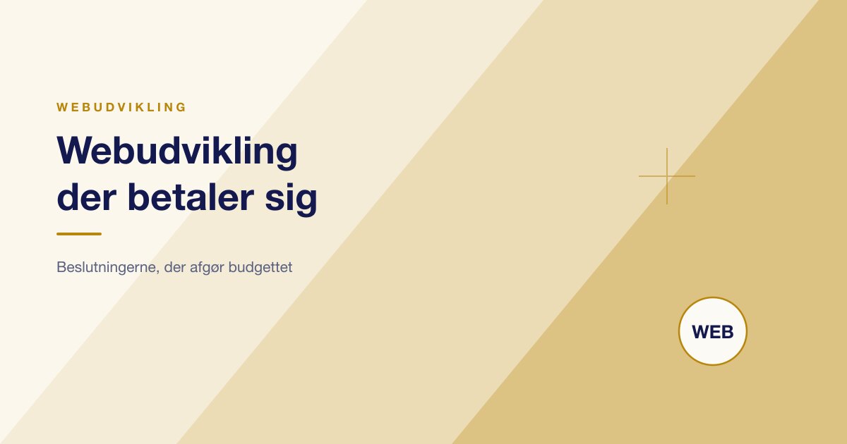 Webudvikling: de beslutninger, der afgør budgettet