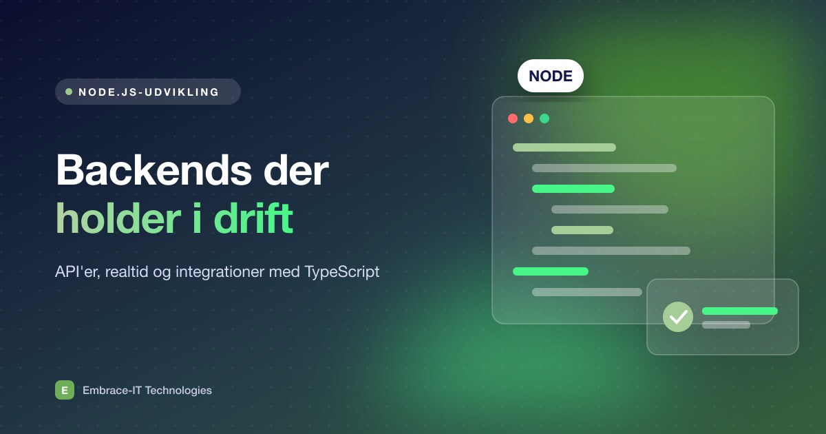 Node.js-udvikling: hvor Node passer, og hvordan det holder